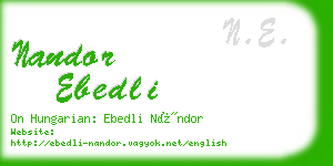 nandor ebedli business card